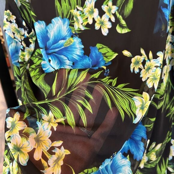 Dress Barn Vintage Black Floral Tiered Ruffle Y2K FairycoreTank 2X - Picture 9 of 11